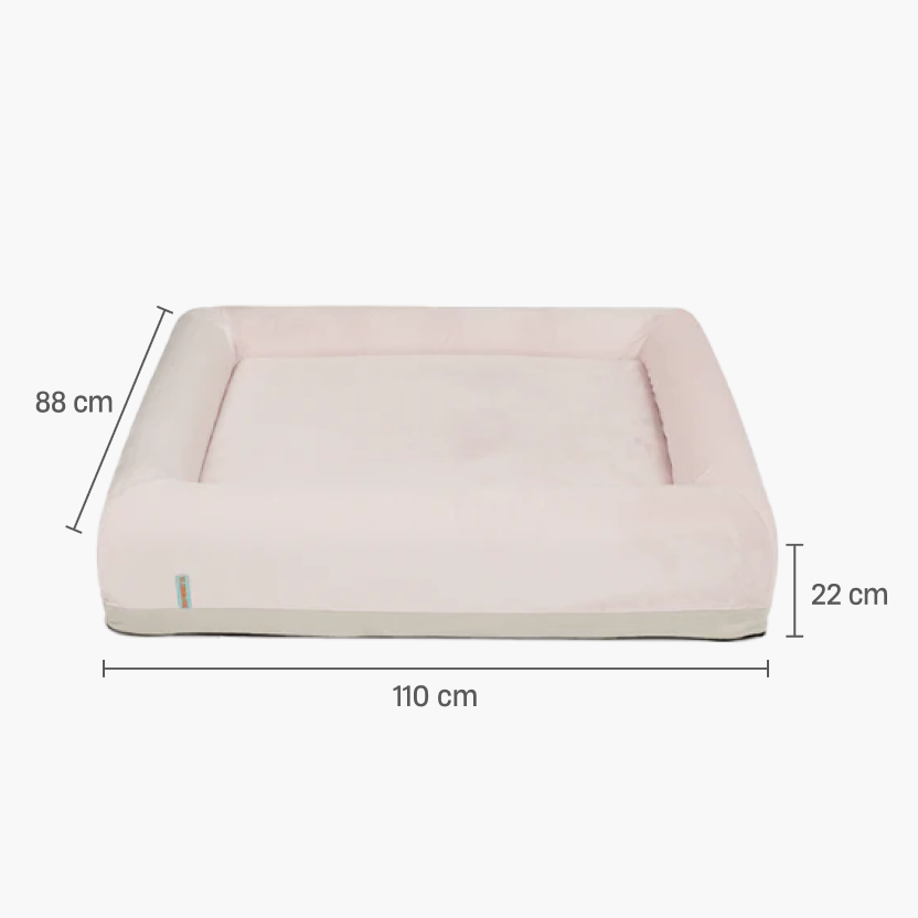 Orthopedic Memory Foam Dog Bed - Pink (Large)