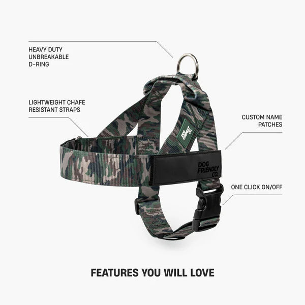 Dog Harness + FREE D-ring