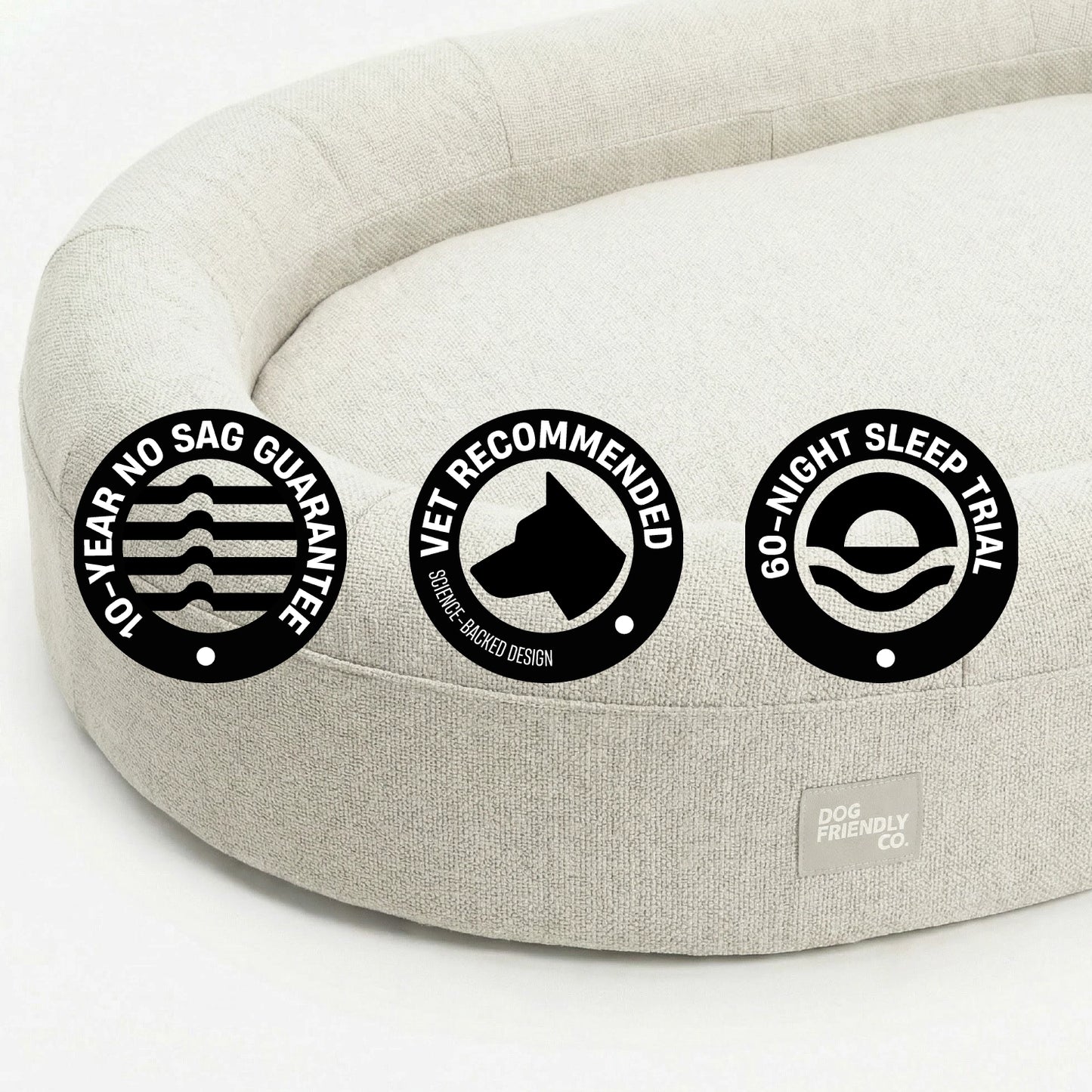 Chill Pill Memory Foam Dog Bed - Beige (Large)