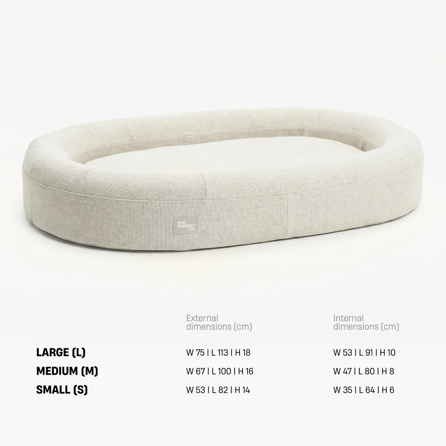 Chill Pill Memory Foam Dog Bed - Beige (Medium)
