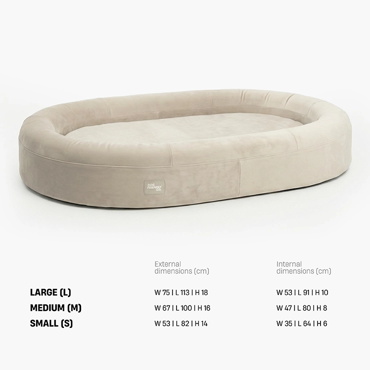 Chill Pill Memory Foam Dog Bed - Beige (Small)