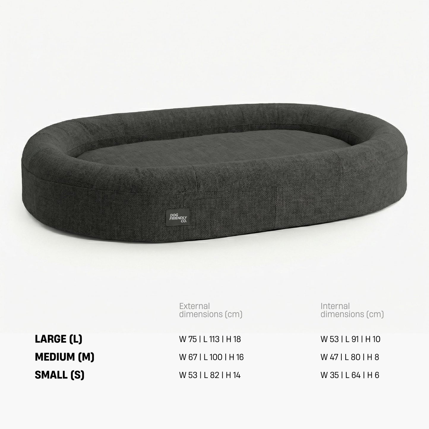 Chill Pill Memory Foam Dog Bed - Charcoal (Small)