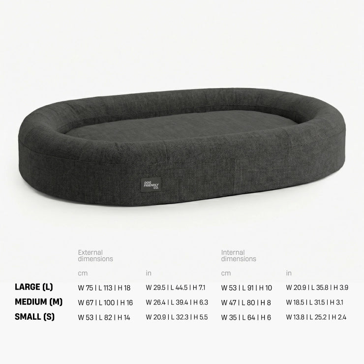 Chill Pill Memory Foam Dog Bed - Charcoal (Small)