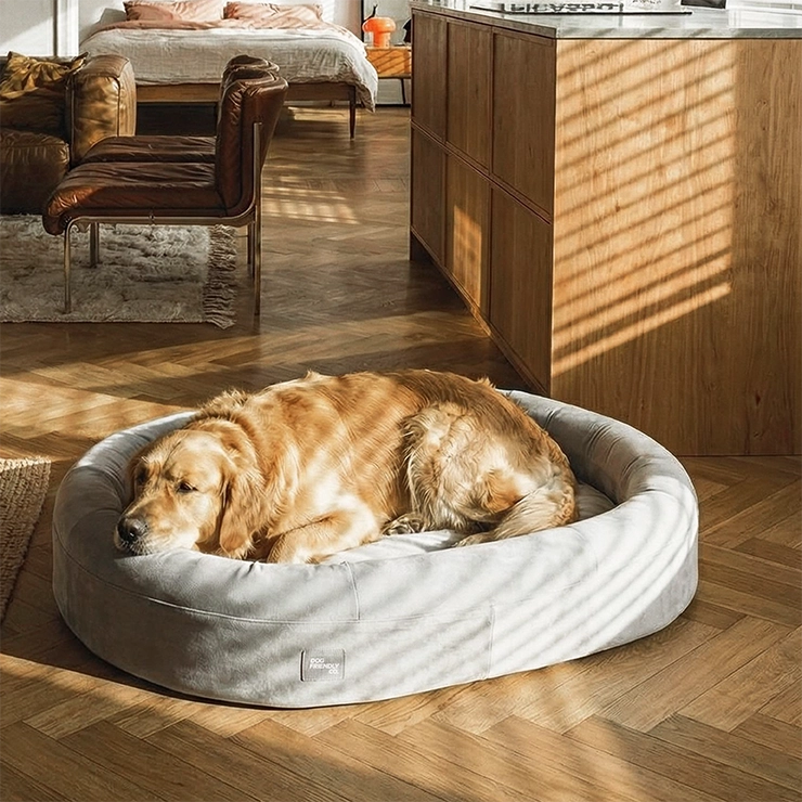 Chill Pill Memory Foam Dog Bed - Grey (Large)