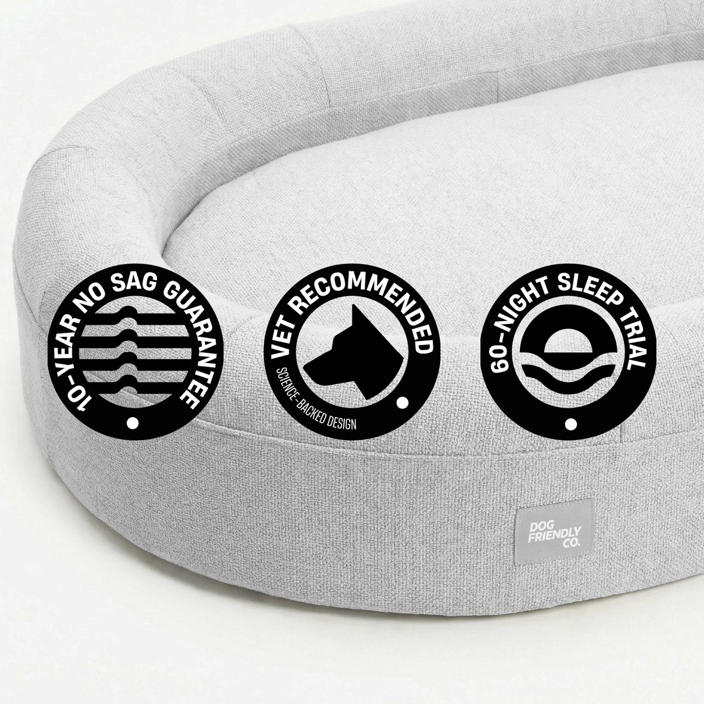 Chill Pill Memory Foam Dog Bed - Grey (Small)