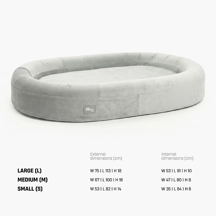 Chill Pill Memory Foam Dog Bed - Grey (Large)