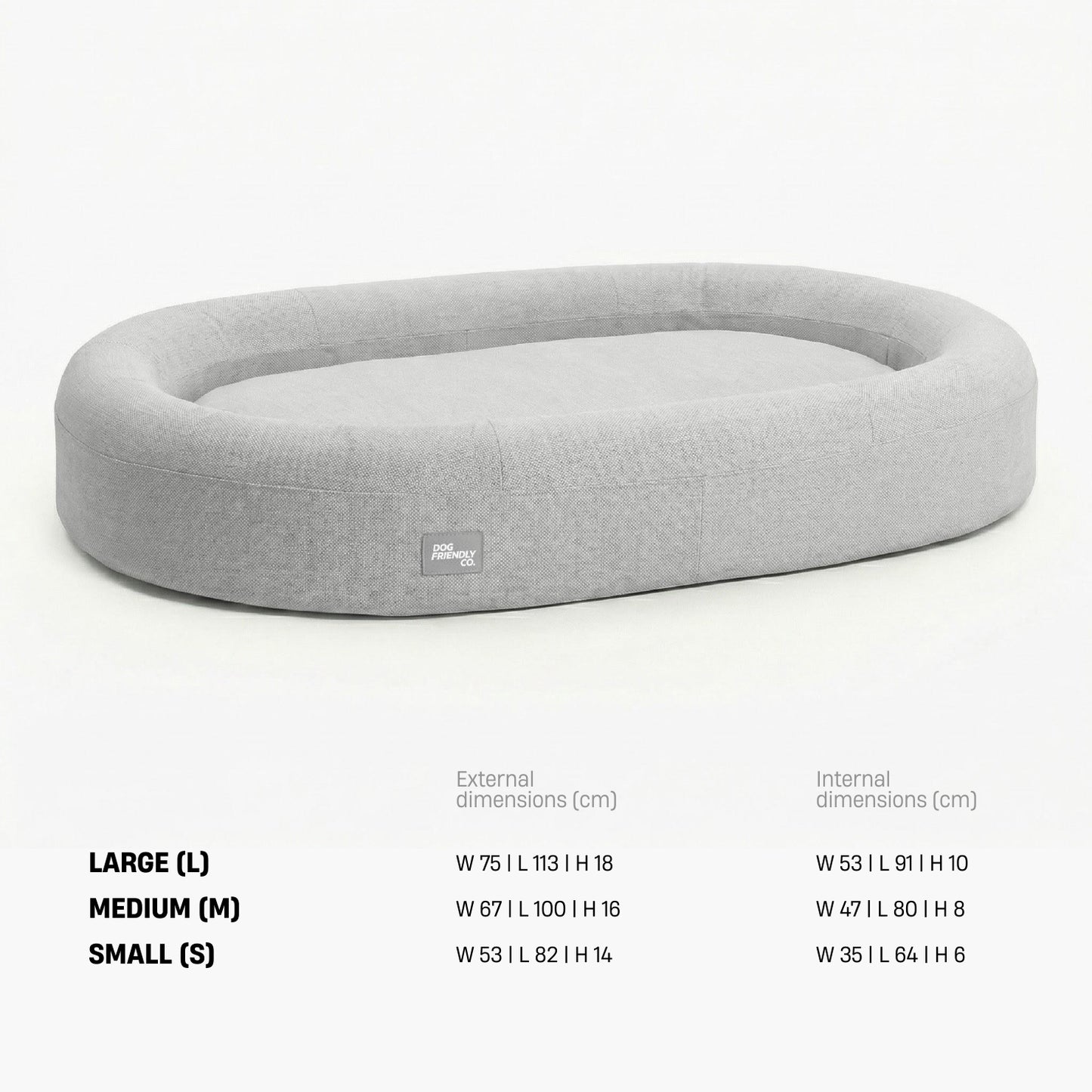 Chill Pill Memory Foam Dog Bed - Grey (Small)