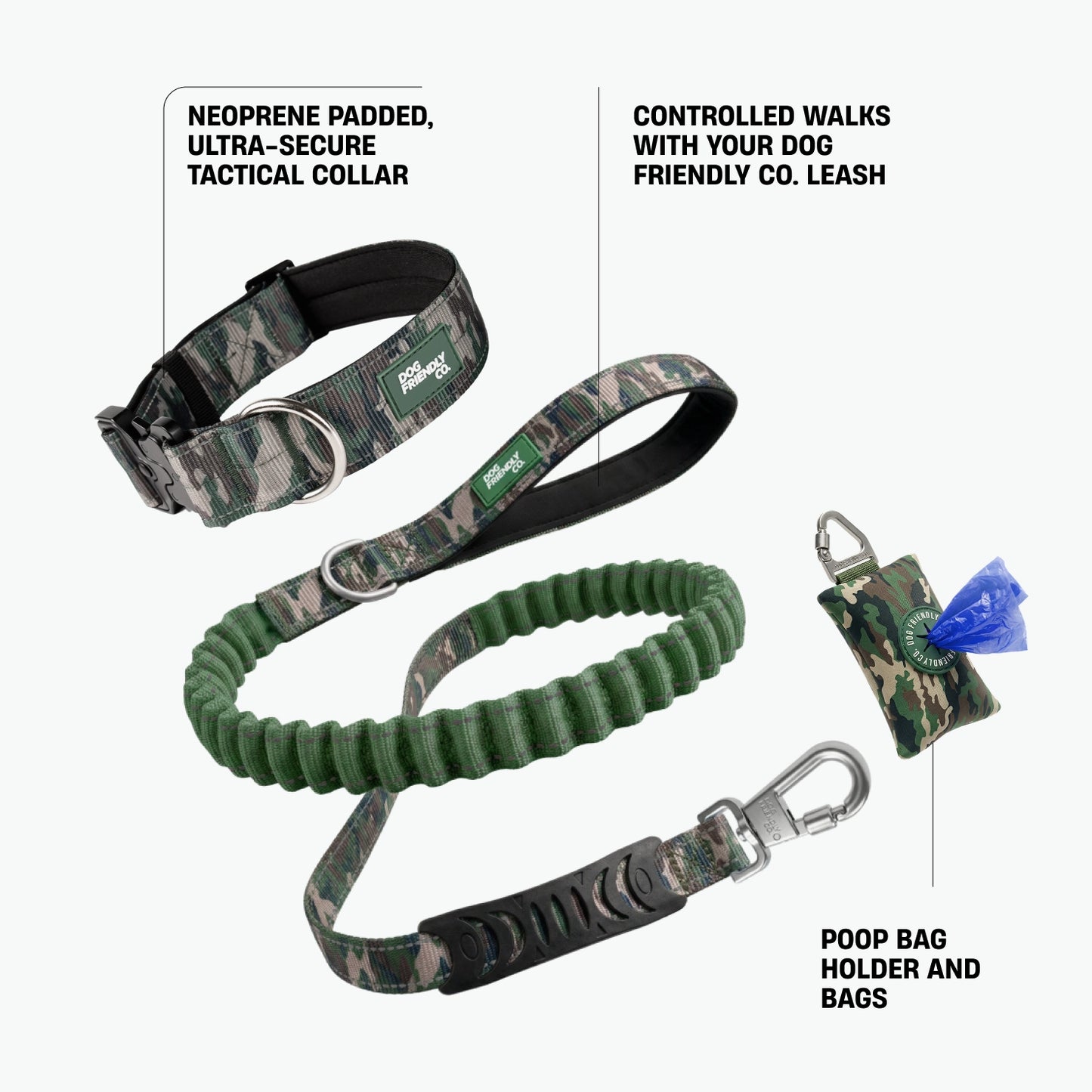 Collar Walk Set - Green Camo