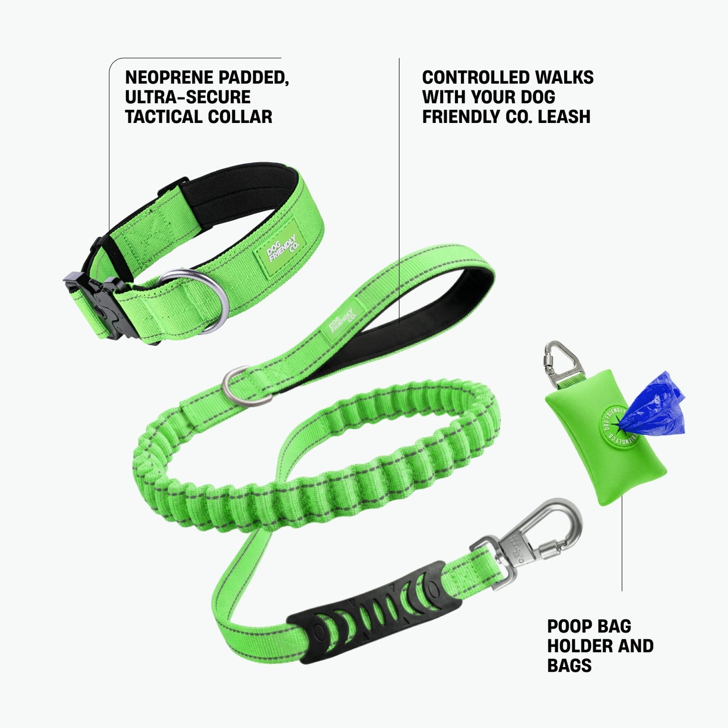 Collar Walk Set - Neon Green