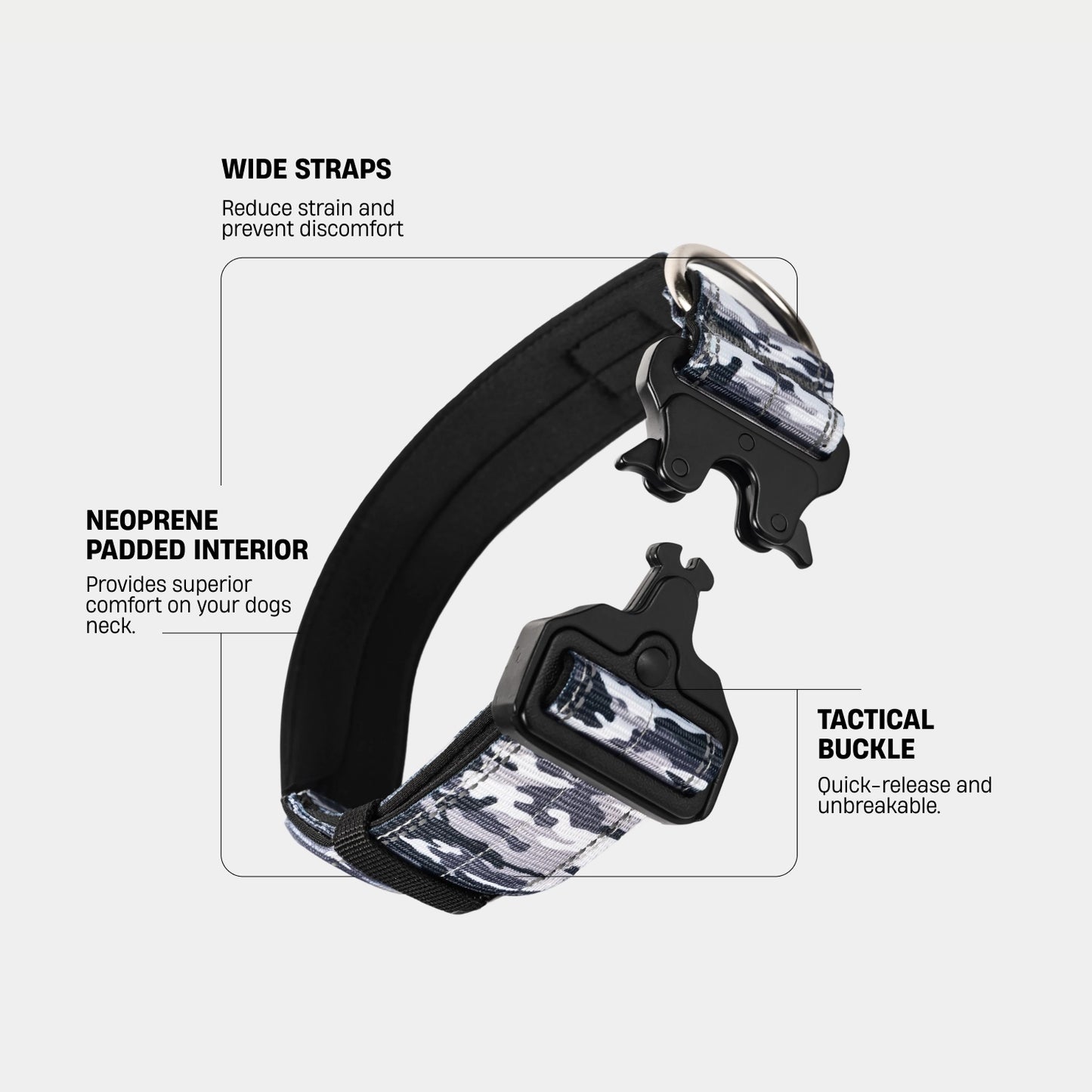 Collar Walk Set - Grey Camo