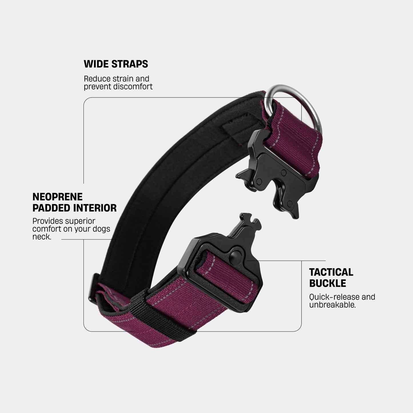 Collar Walk Set - Burgundy