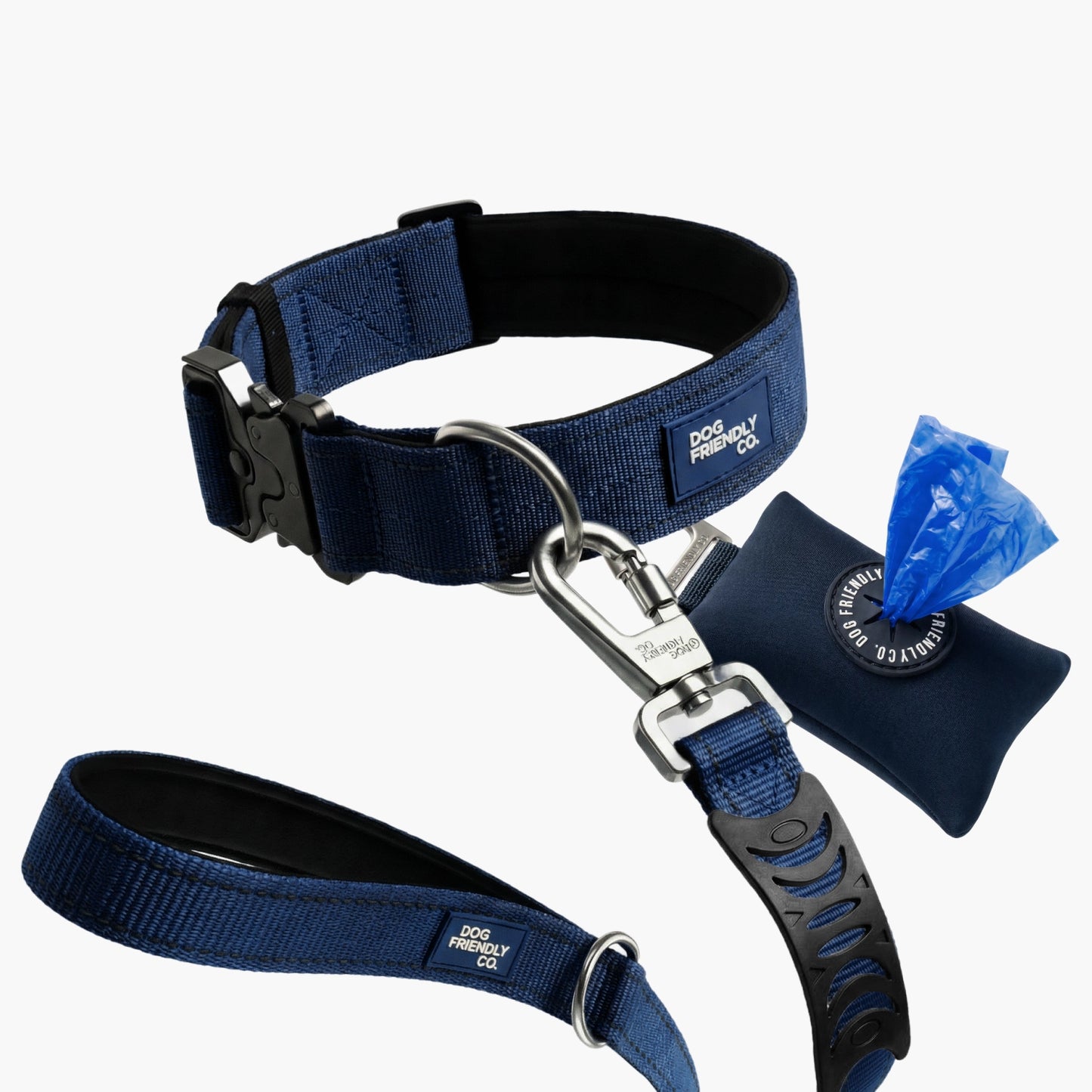 Collar Walk Set - Navy Blue