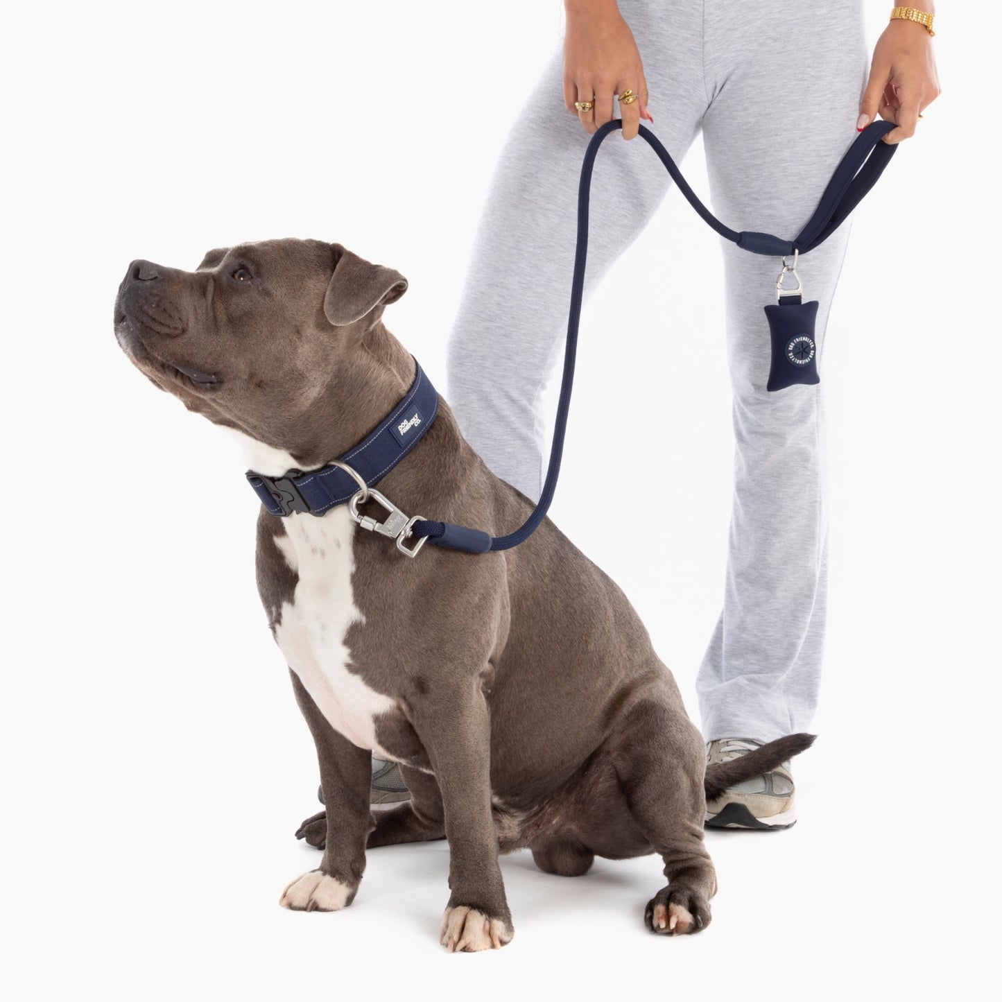 Collar Walk Set - Navy Blue