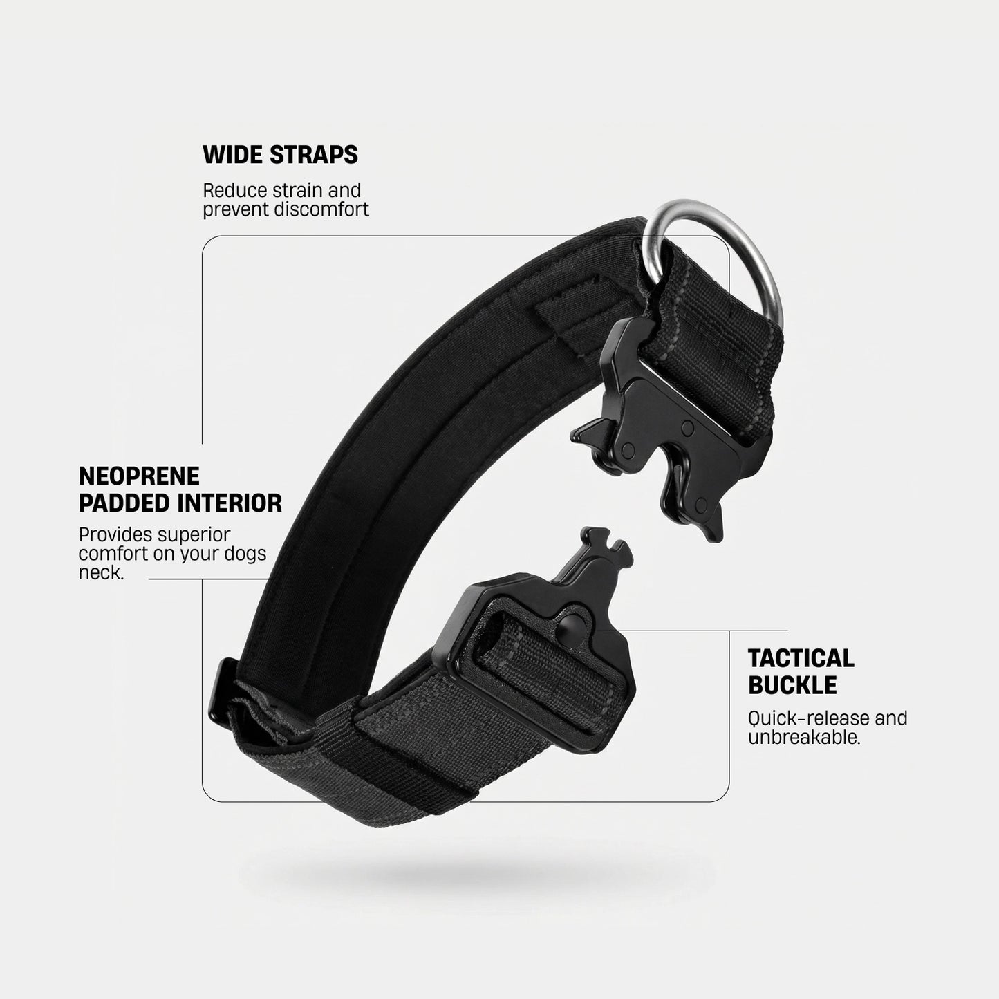 Tactical Dog Collar - Black