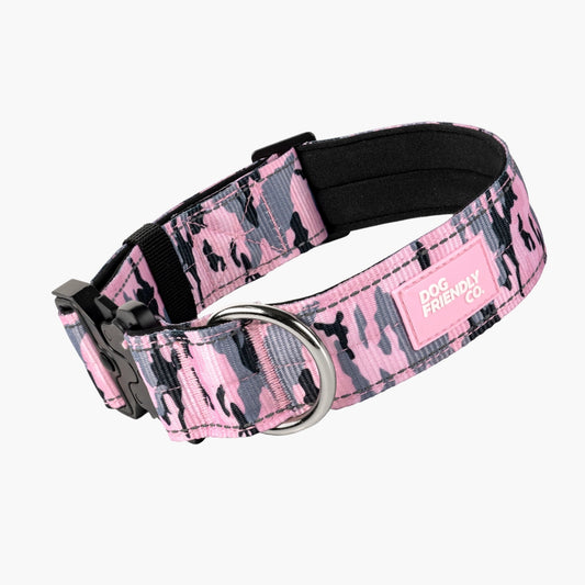 Tactical Dog Collar - Pink Camo