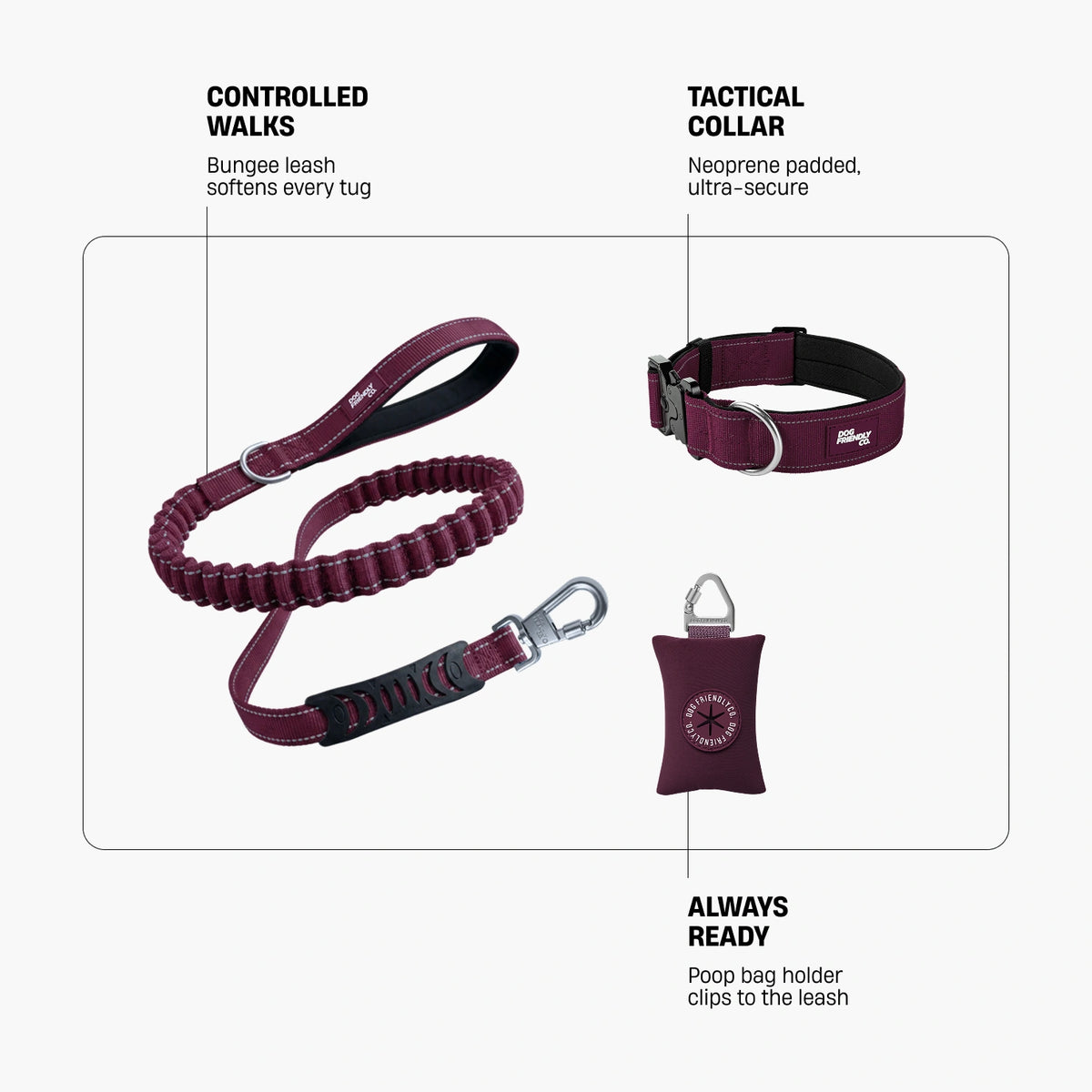 Collar Walk - Premium Burgundy