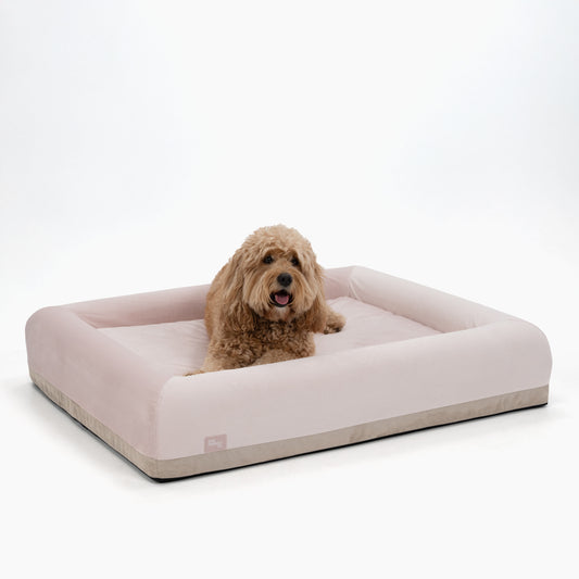 Premium Orthopedic Memory Foam Dog Bed - Pink (Small)