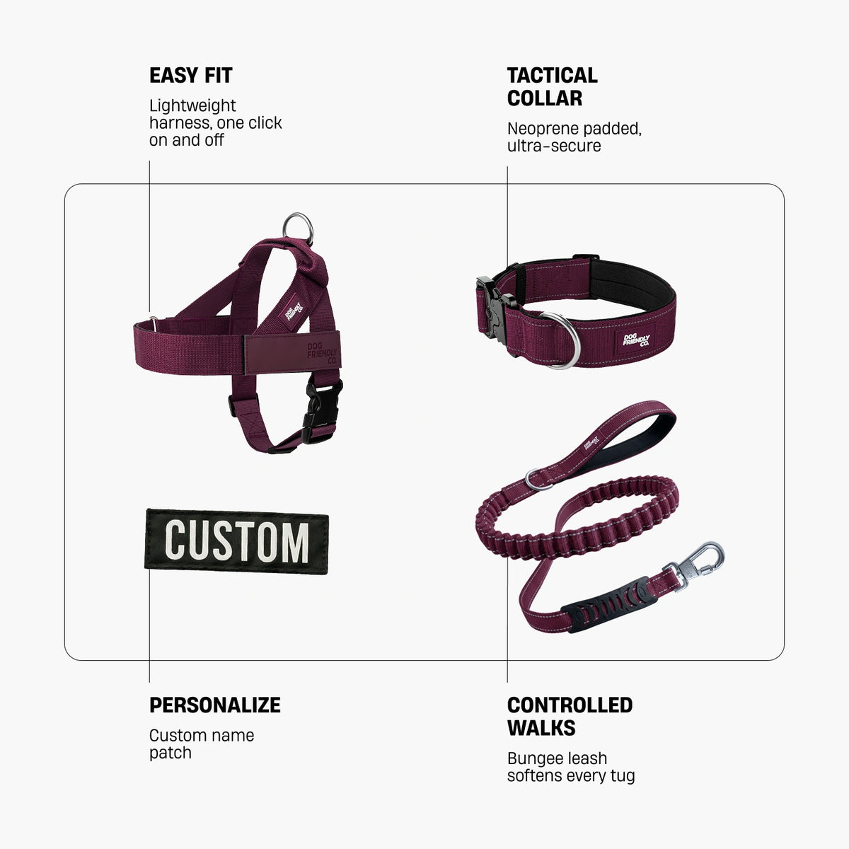 Dog Lovers Pack - Premium Burgundy
