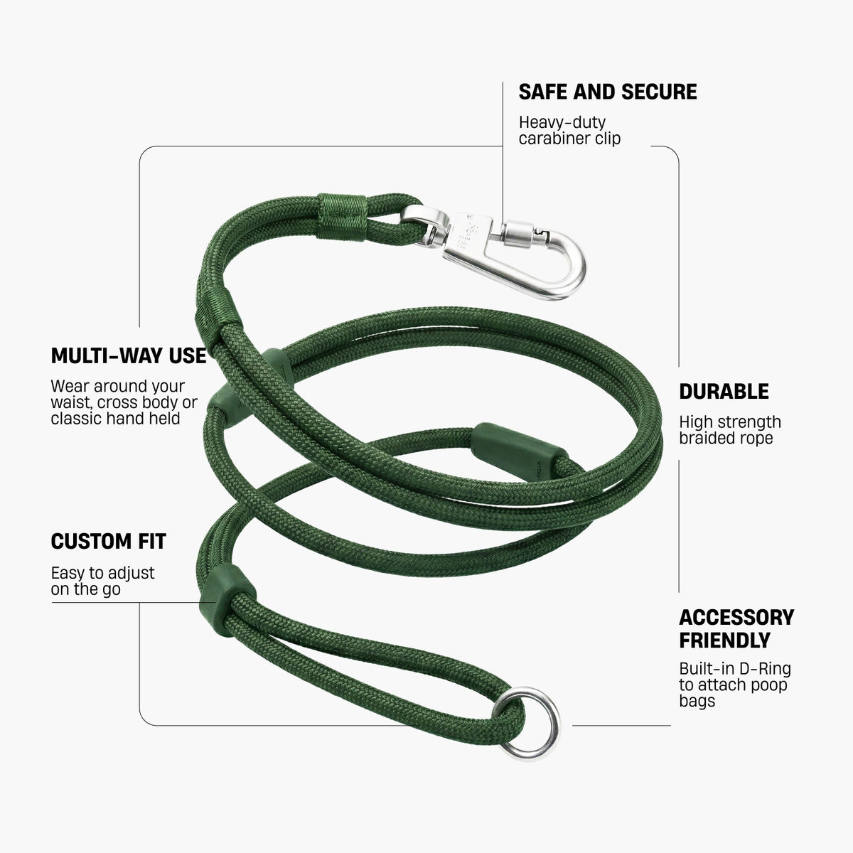 Hands Free Leash - Green Camo