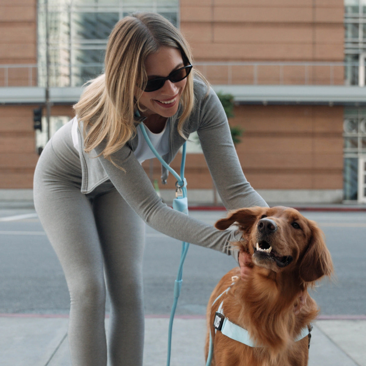 Hands Free Leash - Sky Blue