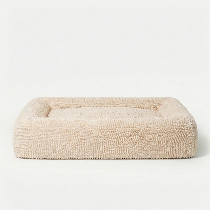 Plush Nap Easy Fit Dog Bed Cover - Cream