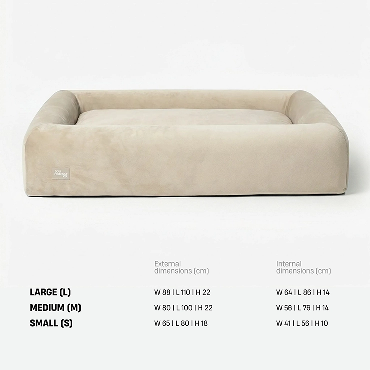 Premium Orthopedic Memory Foam Dog Bed - Beige (Small)