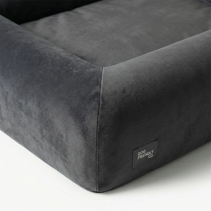 Premium Orthopedic Memory Foam Dog Bed - Charcoal (Large)