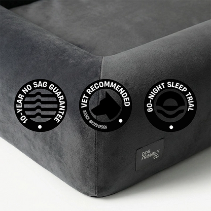 Premium Orthopedic Memory Foam Dog Bed - Charcoal (Small)