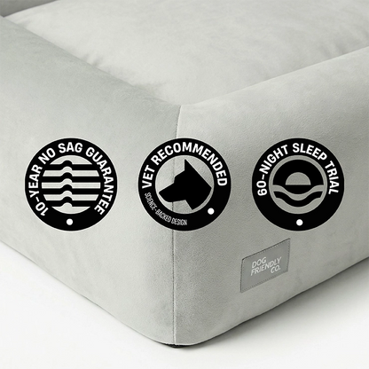 Premium Orthopedic Memory Foam Dog Bed - Grey