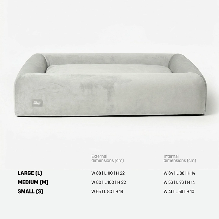 Premium Orthopedic Memory Foam Dog Bed - Grey (Medium)