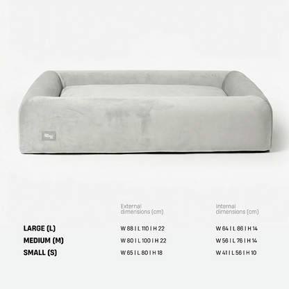 Premium Orthopedic Memory Foam Dog Bed - Grey (Medium) (LP)