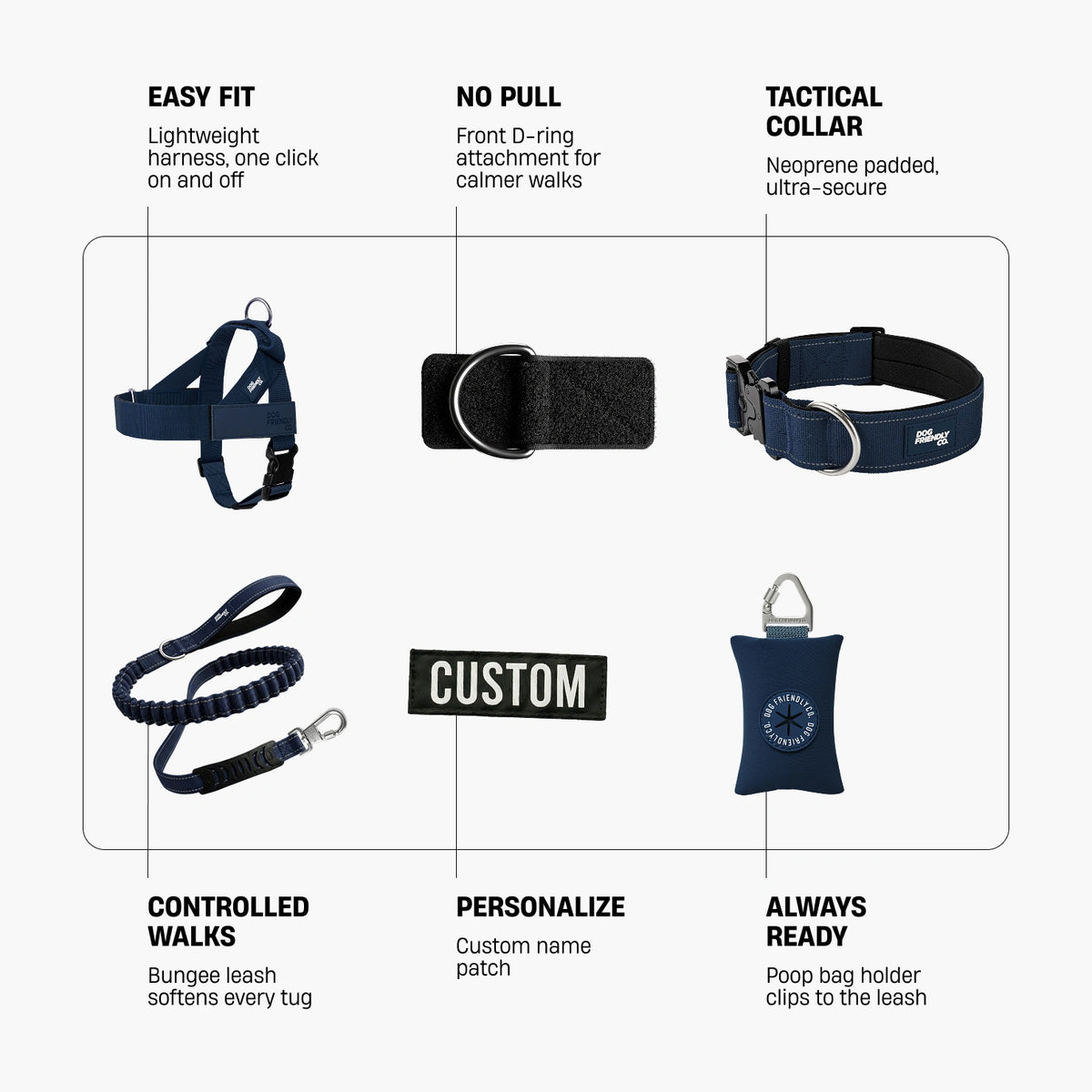 Ultimate No-Pull Bundle - Premium Navy Blue